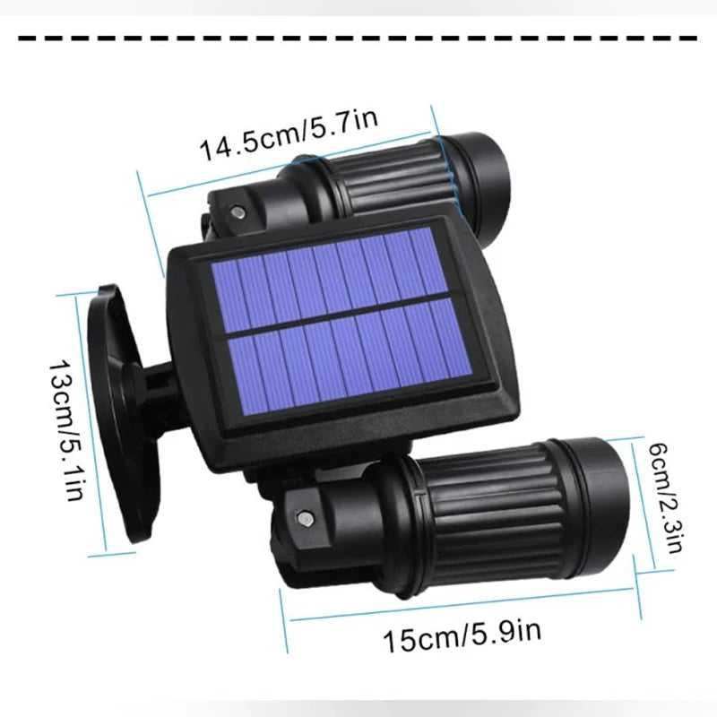 Two Adjustable Heads 180 Detection Angle 10W  COB Waterproof LED Outdoor Motion Sensor Security Flood Lights