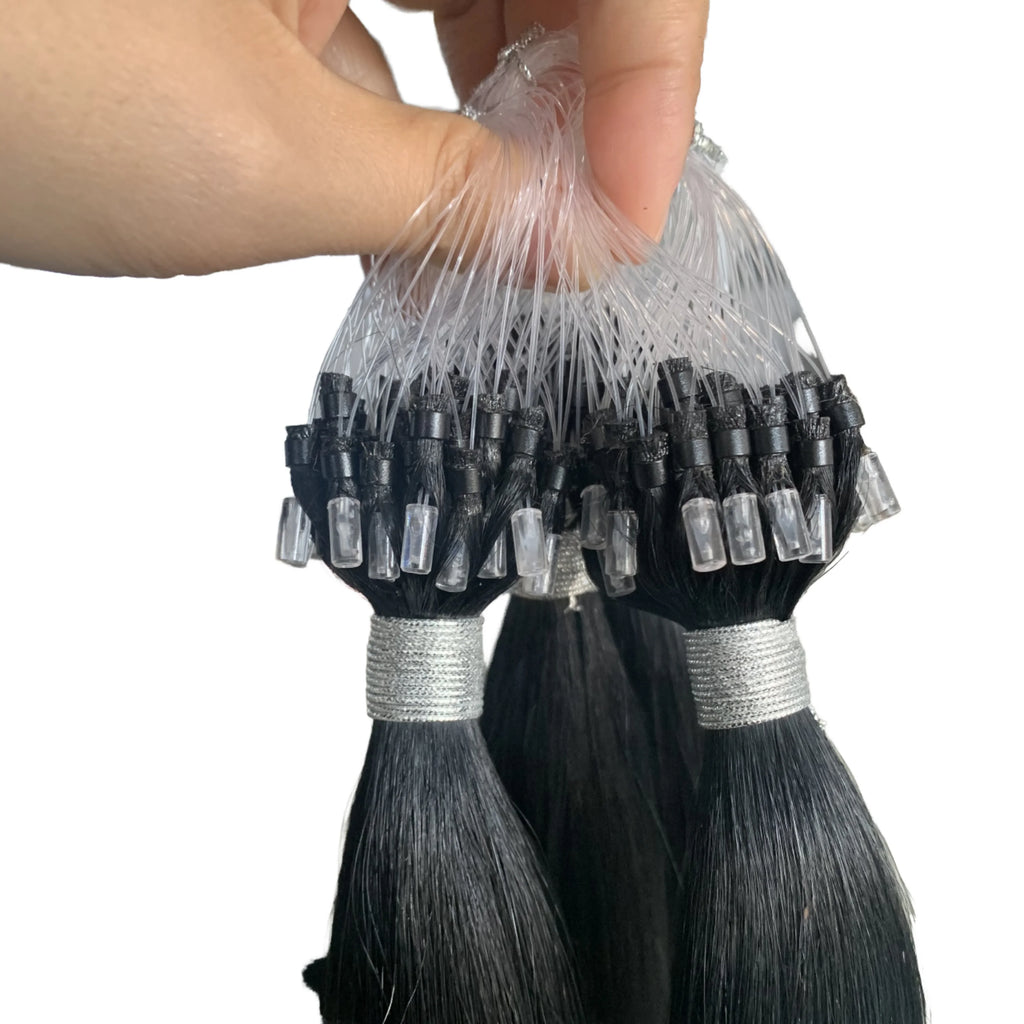 Wholesale Prebonded 12A Virgin Raw Double Drawn Vietnamese Hair Extensions Micro Ring and Loop Links Micro Loop Beads Weft Hair
