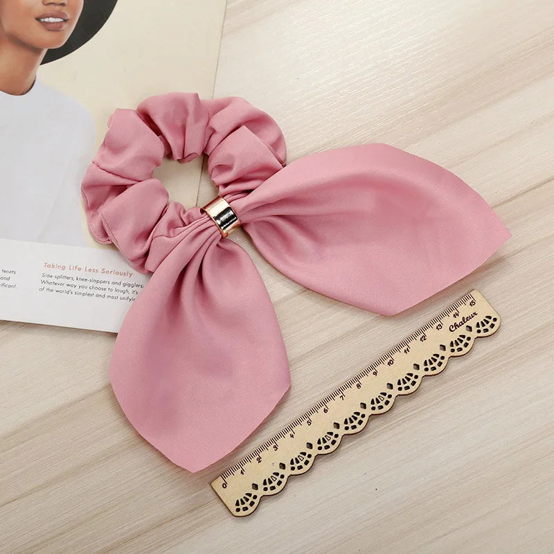 Cute Rabbit Ear Floral Women Hair Accessories Elastic Hair Band Hair Rope For Girls Rubber Band Tie Hair Scrunchies