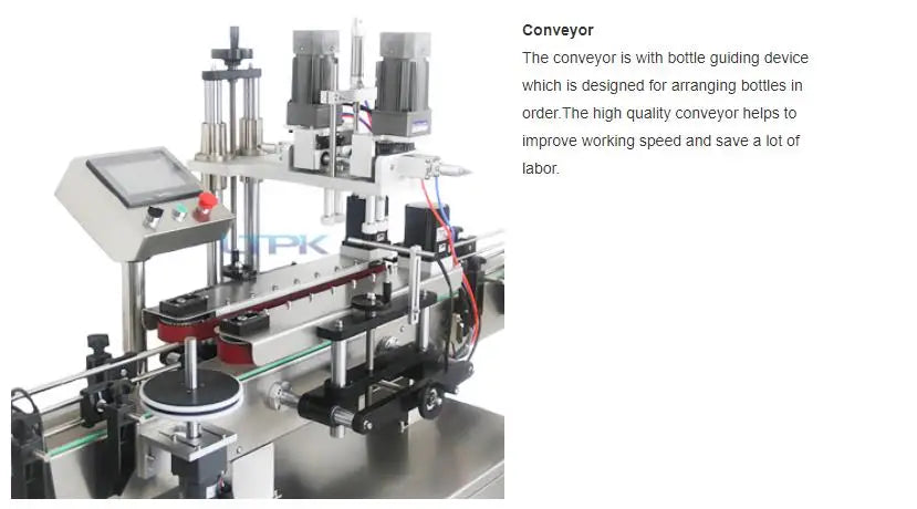 LT-SC440 Automatic Pneumatic Close PET Plastic Water Bottle Screw Plastic Perfume Jar Filling and Capping Sealing Machine