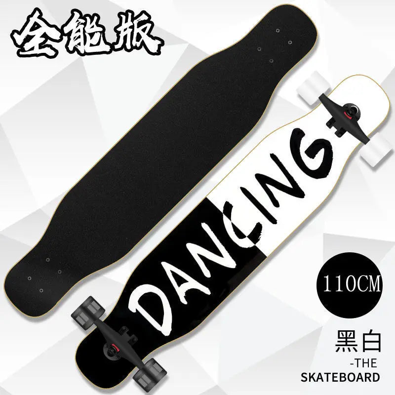 Beginners Long Board Skateboard Female Male Adults Students Teenagers Four-Wheel Magnesium Alloy Walking Dance Board China