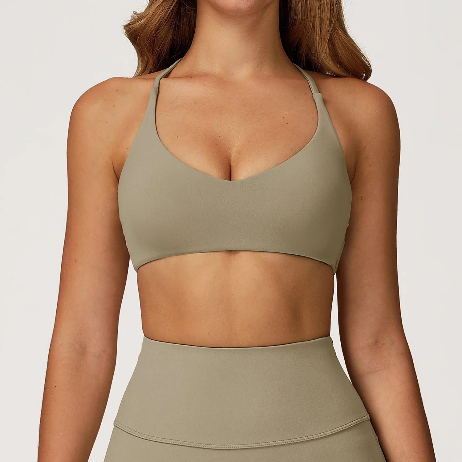 Backless Yoga Suit Halter Neck Tight Quick-drying Fitness Suit High-intensity Sports Suit Female