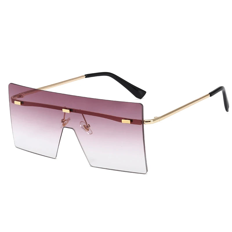 Superhot Eyewear 10239 Fashion Women Sun Glasses Oversized Square Rimless Sunglasses
