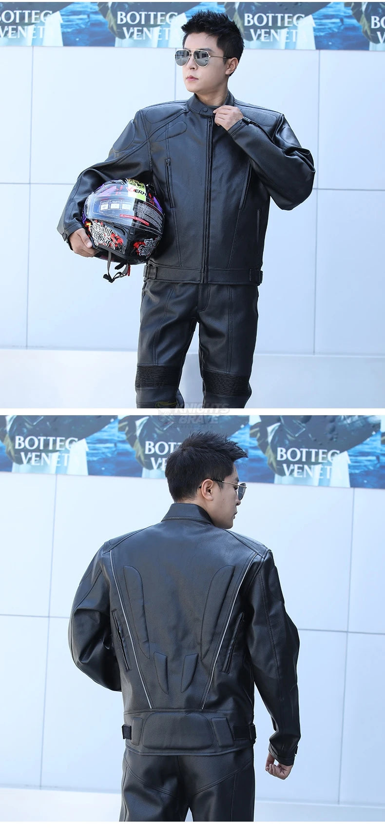 GHOST RACING Winter Motorcycle Jacket Leather Chaqueta Moto Men Waterproof Moto Suit Motorbike Riding Jacket Motocross Jacket