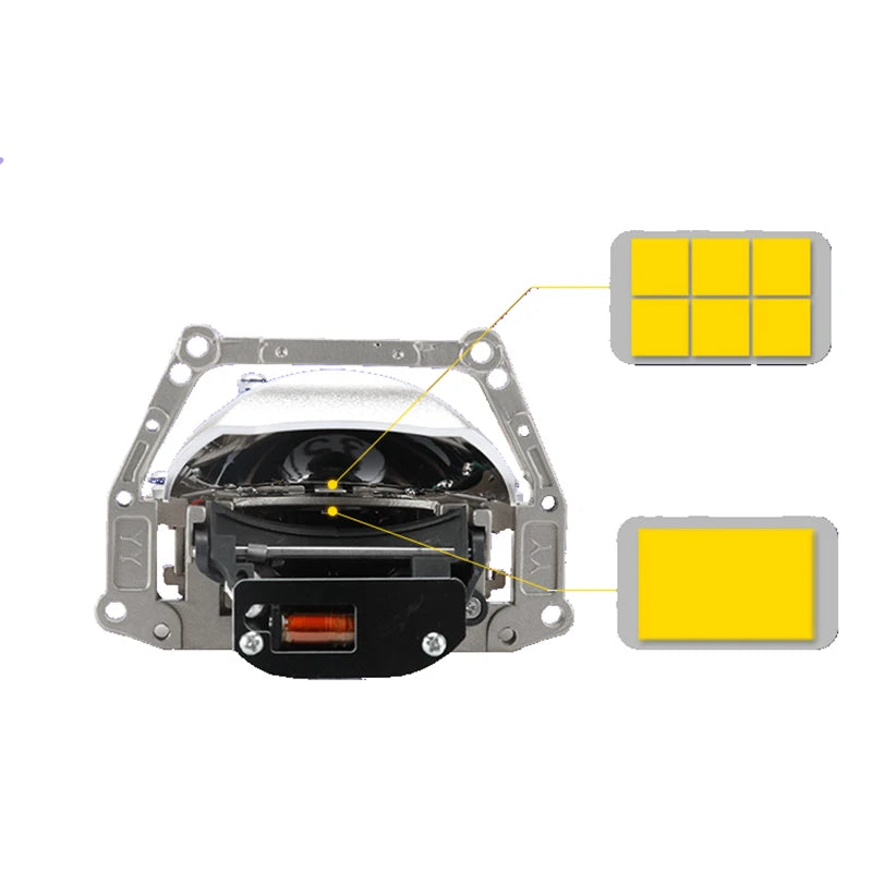 High quality far and near LED bifocal lens laser car headlight upgrade Hai 5 dual lamp cup smart quick start