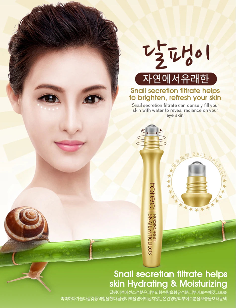 ROREC Hyaluronic Acid Snail  Eye Serum Essence Dark Circle Firming  Eyes Cream  Anti Wrinkle Korean Cosmetics Skin Care