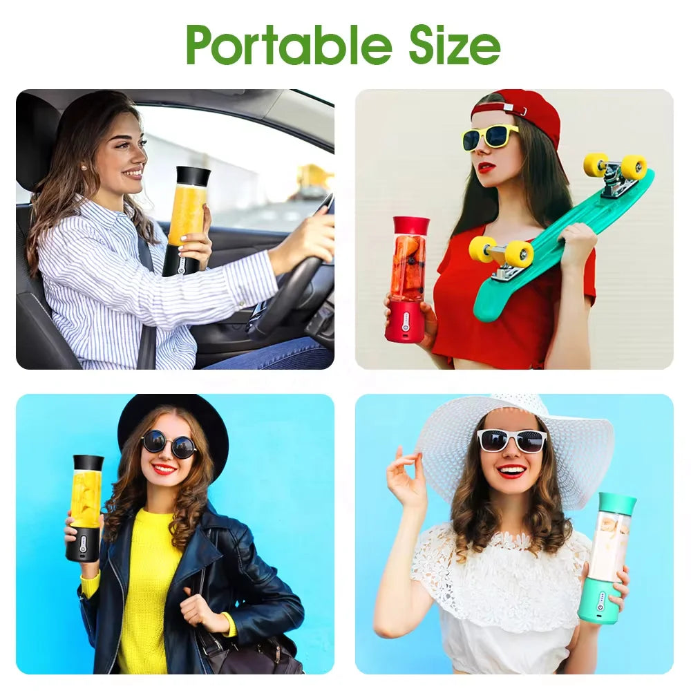 Patent A7 Fresh Juice Portable Blenders Mini Fresh Fruit Smoothie Milkshake Mixer Licuadora Portatil Juicer with 6blades for Gym