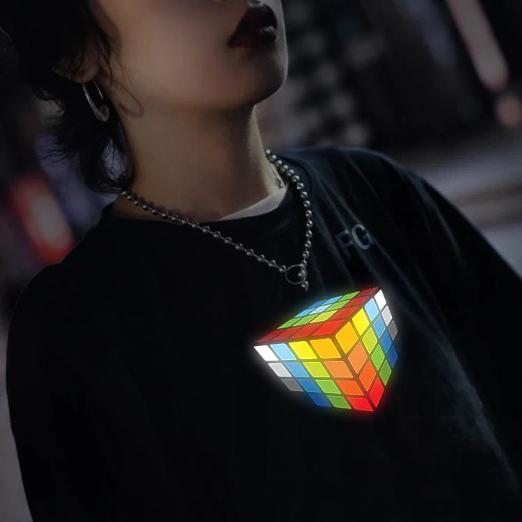 Kids Programmable LED Sound Activated T-Shirts 100% Cotton Knitted Blank Dancing Party T-Shirt with Led Lighting