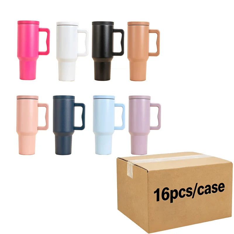 Us Warehouse 40 OZ Colorful Rainbow Plated Easy Clean Camping Gear 40 OZ Vacuum Tumbler for Home Office Outdoor Daily Use