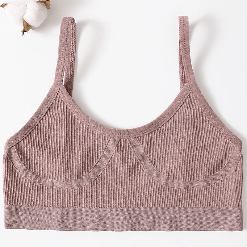 Women Sports Bra Tube Top Push-Up Bra Padded Crop Top Seamless Underwear Female Streetwear Tank Tops Removable Pads Camisole