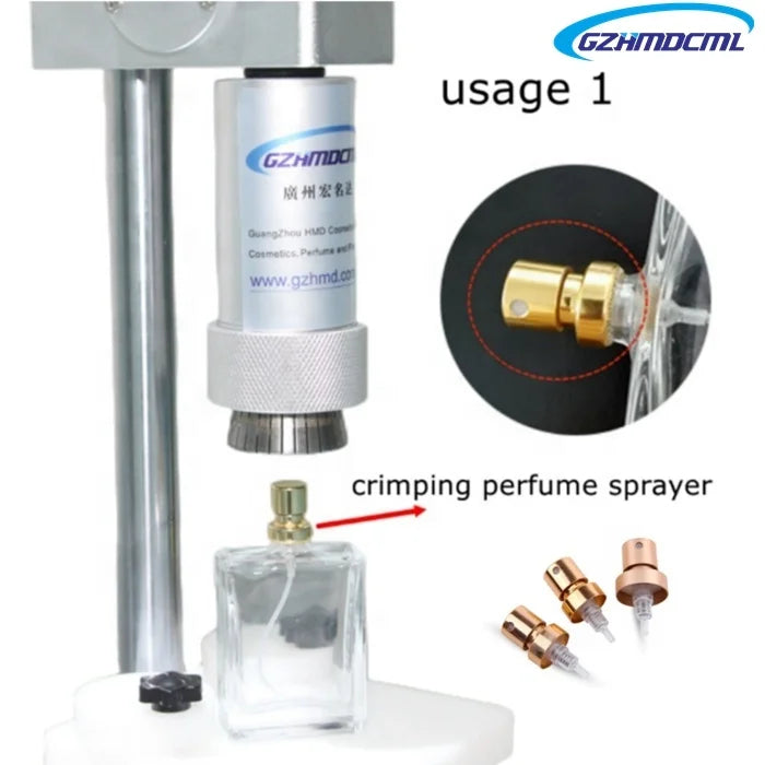 Manual Perfume Glass Bottle Crimping Machine Capper and Collar Press Packing Aerosol Sprayer Crimper Capping Pressing Equipment