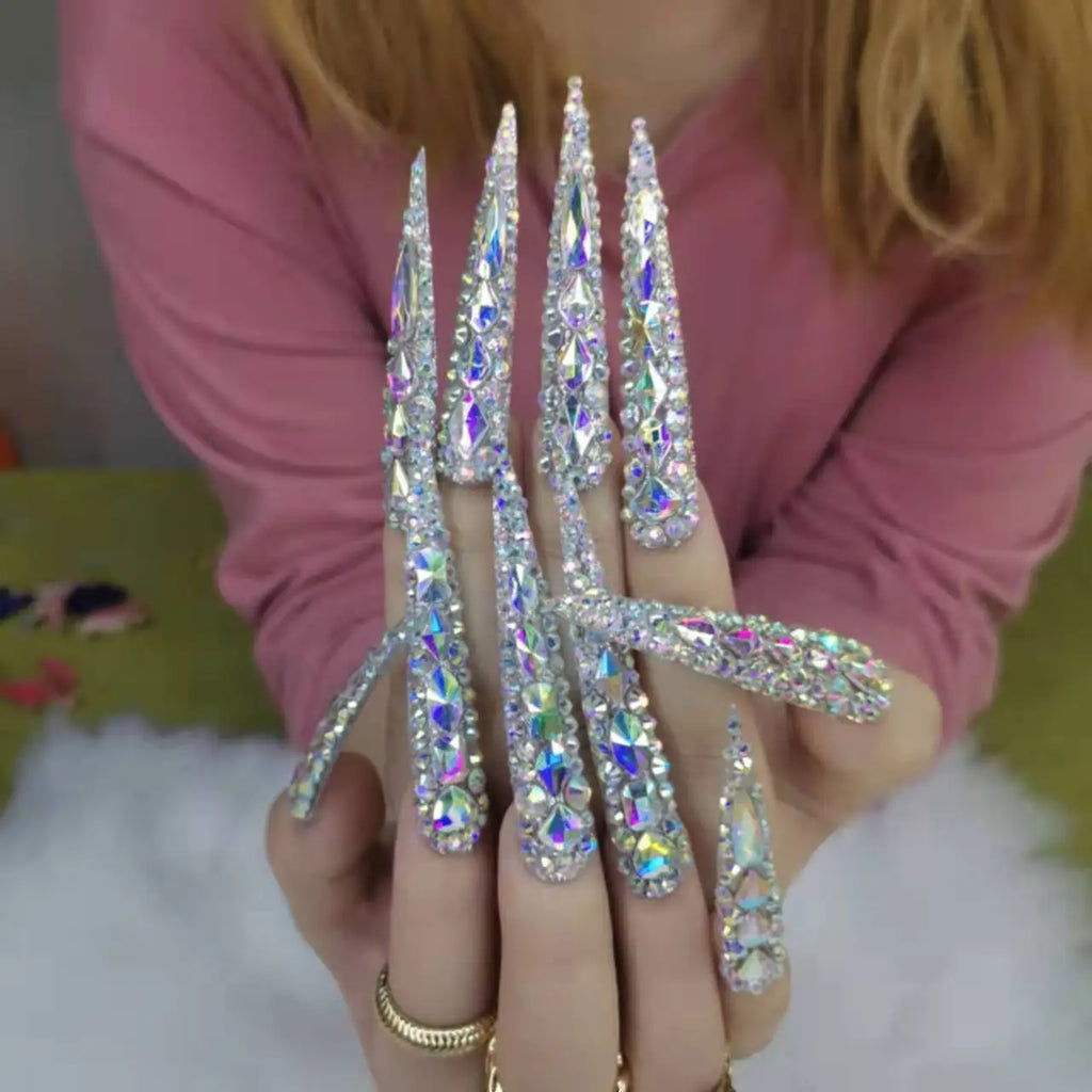 2024 Newest Wholesale Private Label Handmade Press Nails Ins Most Popular Trending Artificial Fingernails Acrylic Full Design