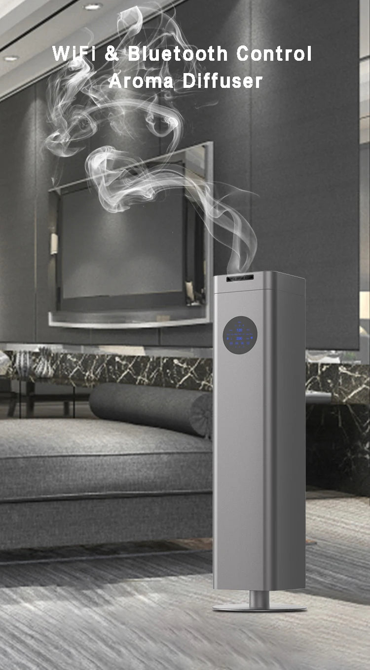 Hot Sale Tower 1500ml Aroma Waterless Diffuser Hotel Scent Diffuser Smart WIFI APP Remote Nebulizer Essential Oil Diffuser