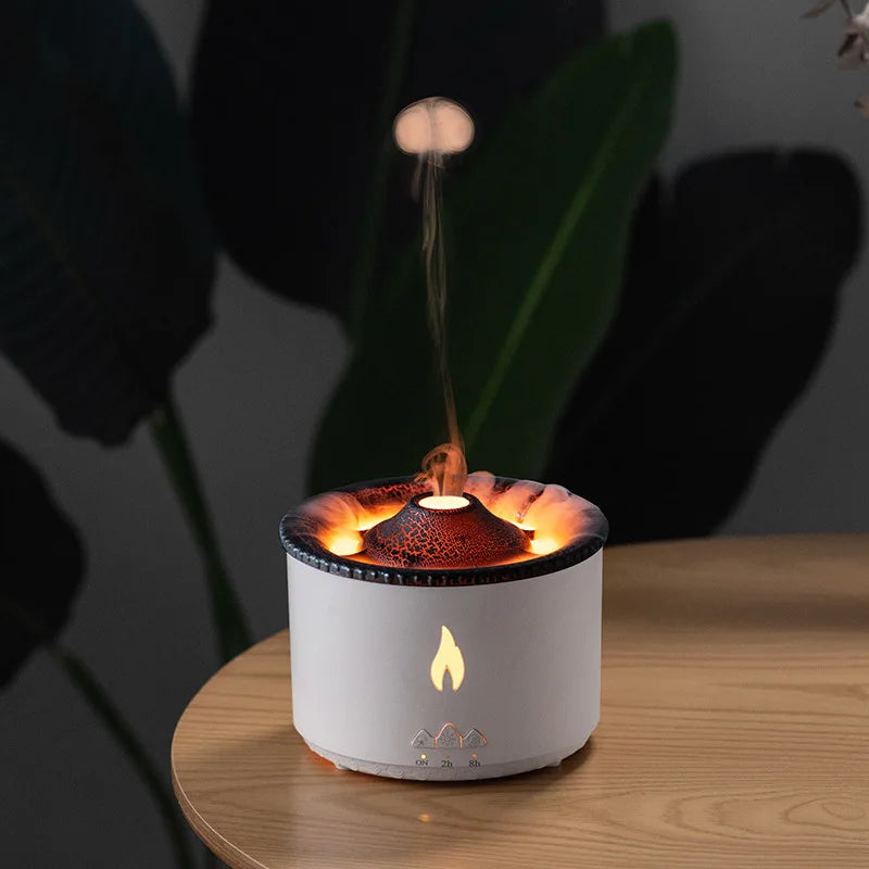 Colorful Flame Electric Aroma Diffuser Oil Fragrance Cold Air Scent Humidifier Portable Household Application Perfect Gift Box