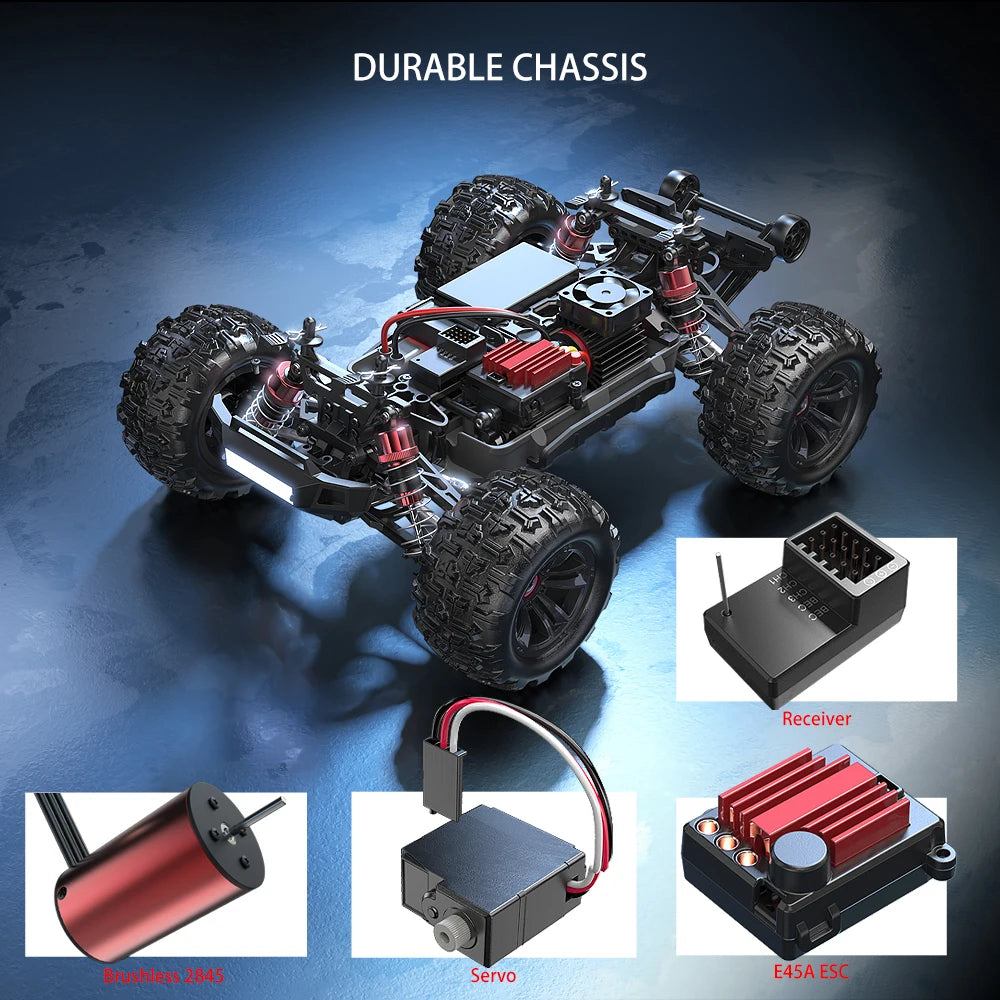MJX Hyper GO 16207 1/16 3S Battery RTR Fast 4x4 Brushless RC Cars 62KM/H 4WD All-Road Remote Control Metal Truck for Adults
