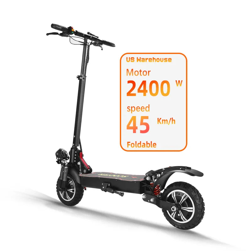 US Warehouse Chinese Made 48V 1200W*2 15.6Ah Battery Two Wheel Fast Electric Scooter Manufacturer All Terrain Scooters