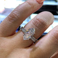 Women's Luxury Engagement Rings Pear Cut Lab Grown Diamonds in Gold