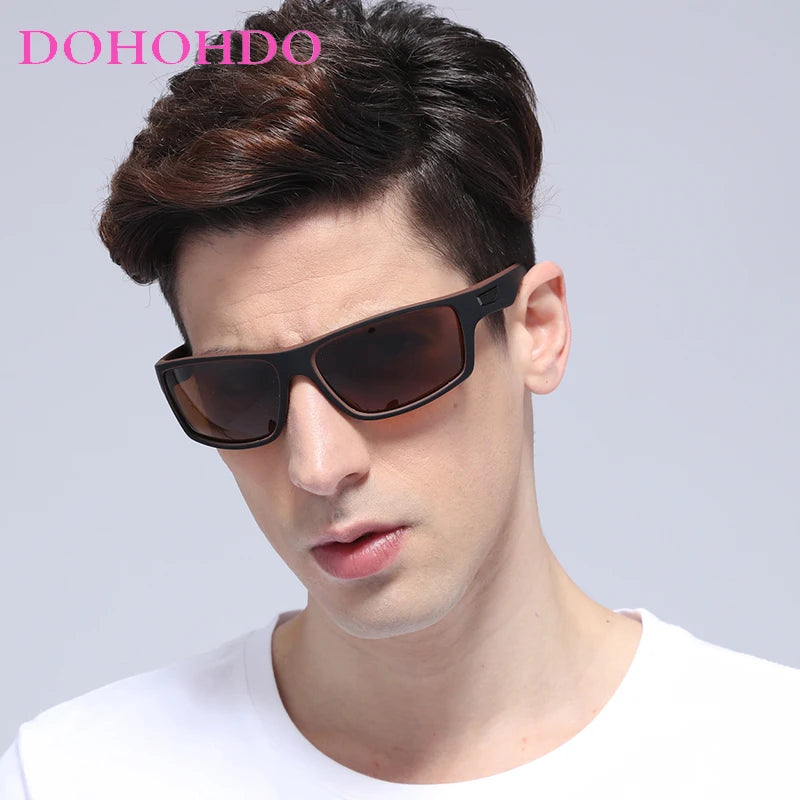 DOHOHDO New Luxury Polarized Sunglasses Men Car Driving Anti-Glare Sun Glasses For Male Colorful Film Series UV400 Gafas De Sol