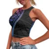 Hot Sale Hawaii Flower and Leaf Printed Summer Breathable Lady Sexy Tops Fashion Polynesian Pattern Vest Women's Skinny Tank Top
