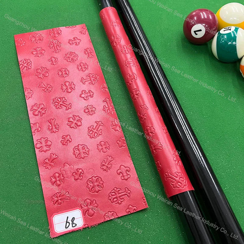 Genuine Cow Skin Pool Billiards Cue Grips Non-Slip Protective Sleeve Wrap with Different Print Pattern Genuine Leather Club Wrap