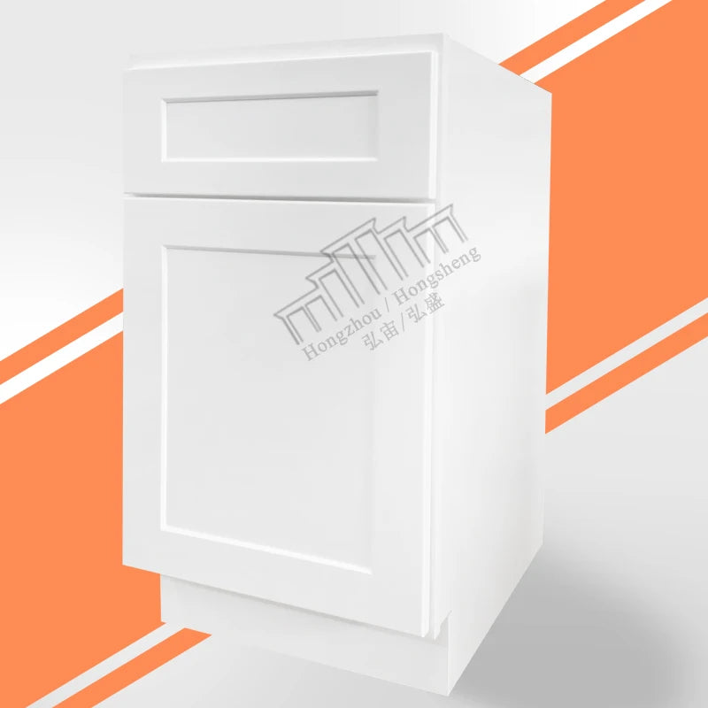 American Kitchen Remodel USA Warehouse in Stock Free Shipping Kitchen Trash Cabinet for Sale Popular White RTA Wooden Cabinets