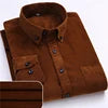 Plus Size 6xl Autumn/winter Warm Quality 100%cotton Corduroy Long Sleeved Button Collar Smart Casual Shirts for Men Comfortable