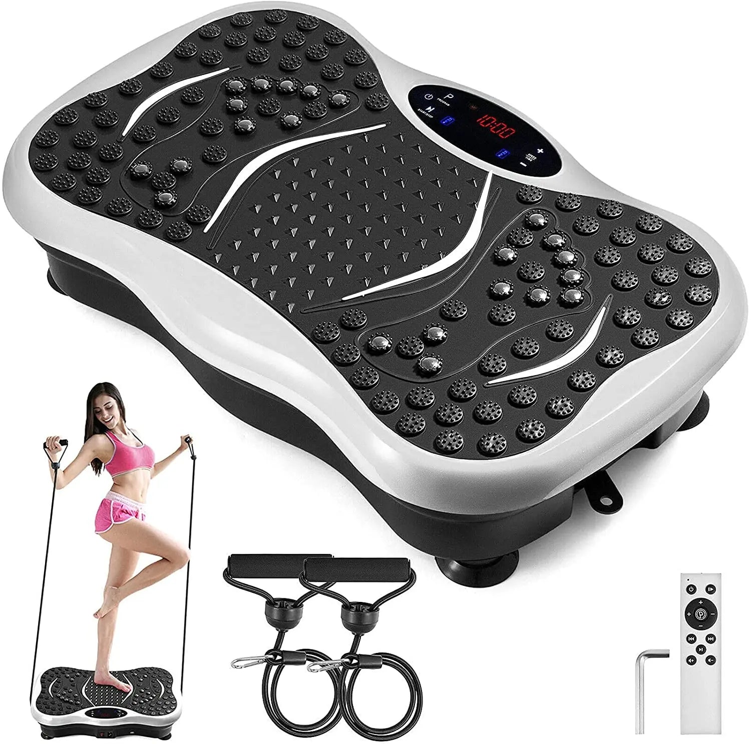 Unisex Whole Body Workout Massager Machine Vibration Platform Plate Fitness Equipment ABS Material Vertical Type Home Use
