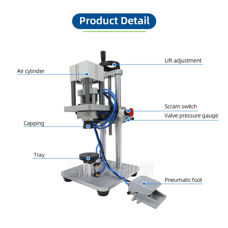 CYJX Semi Automatic Pneumatic Pump Sprayer Vial Capper Capping for Small Perfume Bottle Crimping Machine