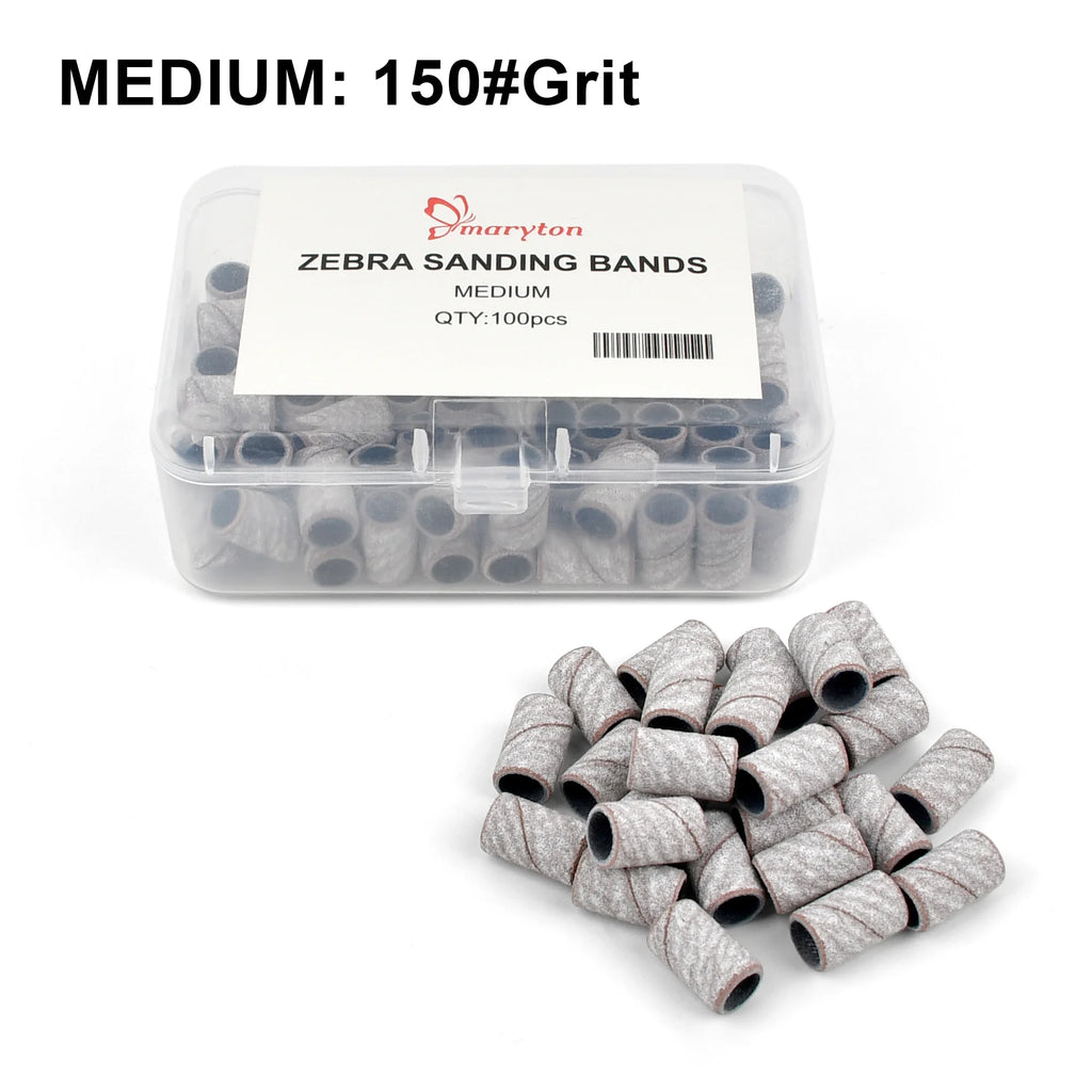 USA Free Shipping 5000Pcs/Carton 6.3mm Nail Drill Bits Sets Manicure Tools Zebra Sanding Bands Kits for Nail Beauty Salon