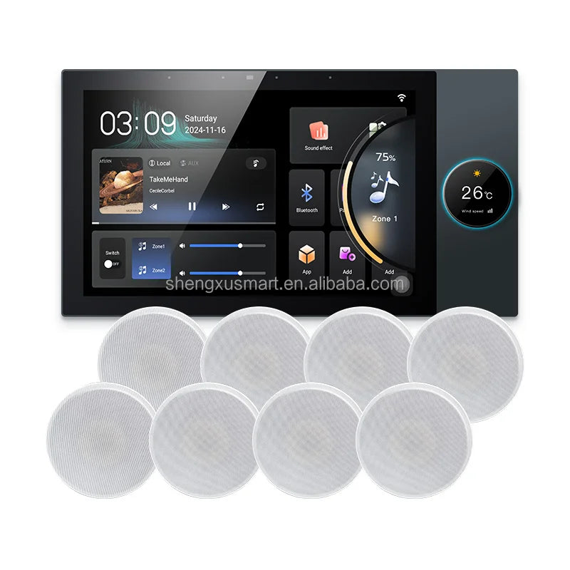 Android 11 Tuya Multifunctional Control Panel for Smart Home with WiFi Music Background & Zigbee Gateway Features
