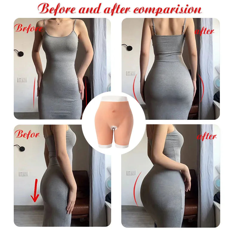 High Waist Fake Bum Enhancer Pads Buttocks Lifter Rise Hips Line Transform for Woman Ass Butt Enlargement Instant Bubble Butt
