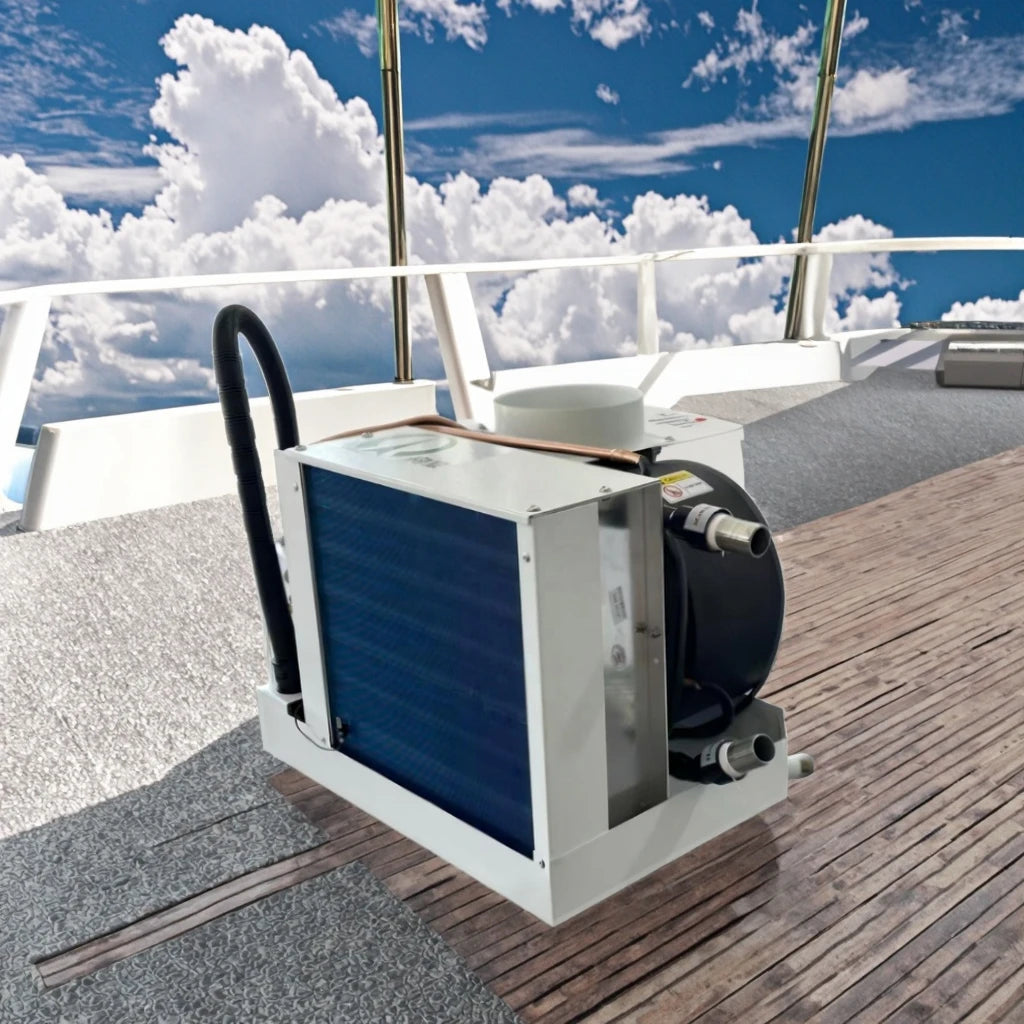 Chlee 48V Automatic Marine Boat Evaporative Air Cooler DC Yacht Chiller Compressor Motor Pump R410A Eco-Friendly 1700-18000