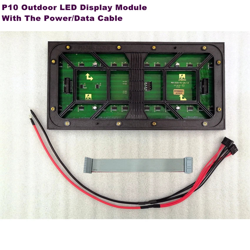 LED Display Screen Outdoor Module P10 Full Color RGB 3IN1 SMD3535 1/4S Scan 320x160mm 32x16Pixel Fixed Matrix Sign