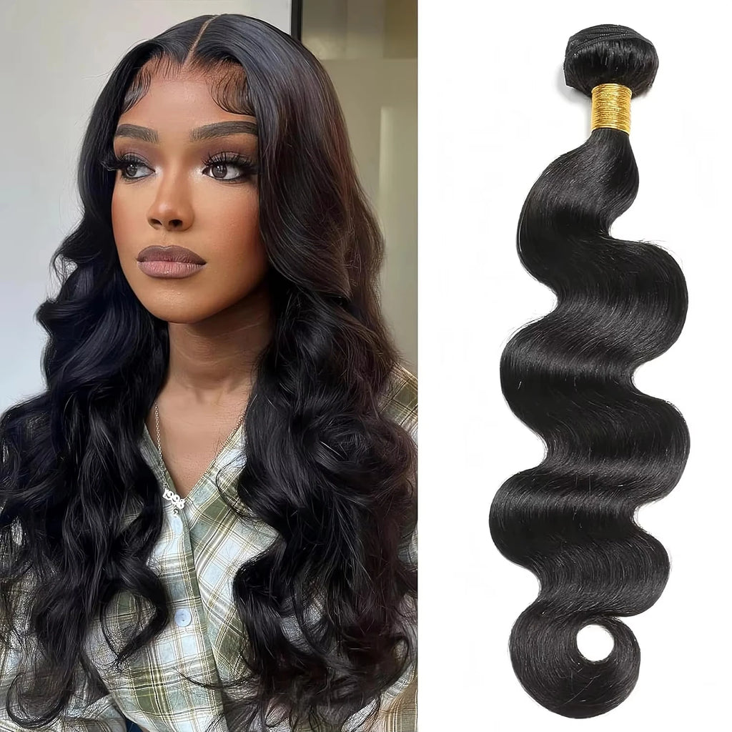 Body Wave Bundles Human Hair Double Drawn Remy Hair Extensions Brazilian Raw Hair Weaving Natural Black Human Hair Bundles