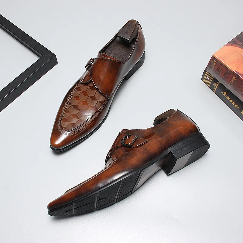 High Quality Genuine Leather Shoes Men's Business Fashion Formal Wedding Shoes