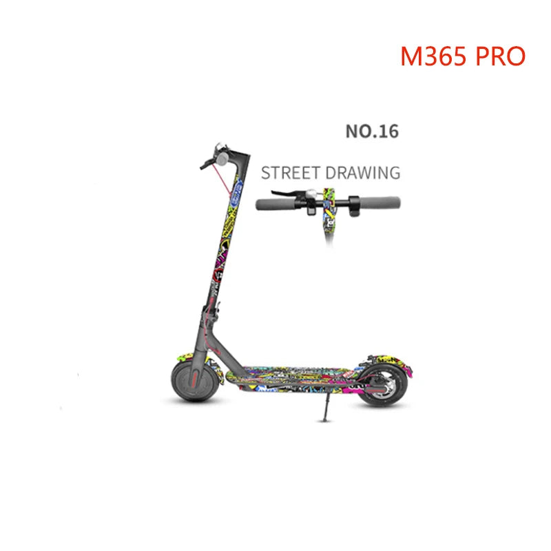 Electric Scooter Full Body PVC Sticker DIY Skateboard Sticker Scooter Pedal Stickers Decal For Xiaomi M365/PRO