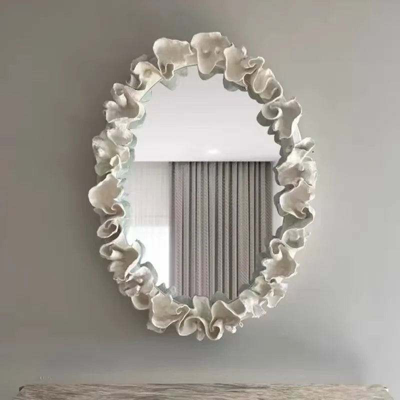 70X90CM Light Luxury Bathroom Mirror Wall Hanging Wall Makeup Mirror Creative Bathroom Counter Mirror