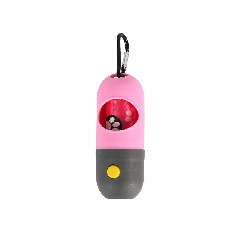 LED Light Dog Poop Bag Dispenser/ Holder for Dog  With Free 15 Pcs Dog Waste Bag