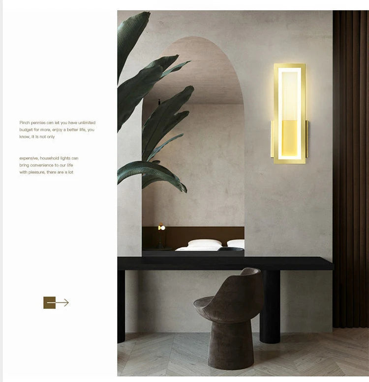 Modern Minimalist Wall Lamps Home Decor Living Room Bedroom Bedside 16w Ac96v-260v Led Sconce Black White Light Aisle Decoration