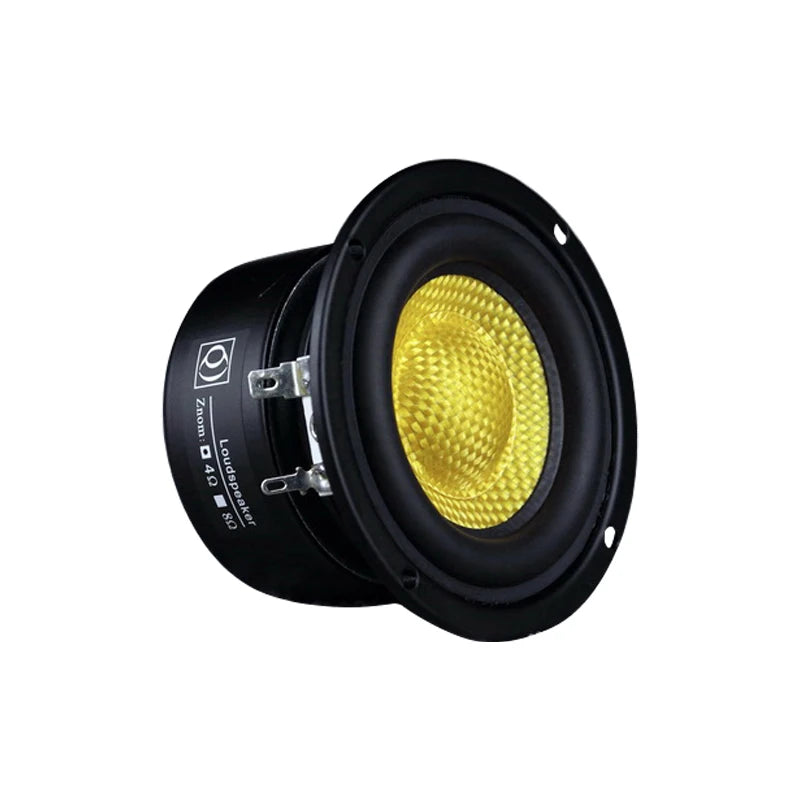 50W 4Ohm Subwoofer Speaker 3 Inch Deep Bass Loudspeaker Fiber Glass Super Subwoofer Loudspeaker Powerful Low Frequency DIY