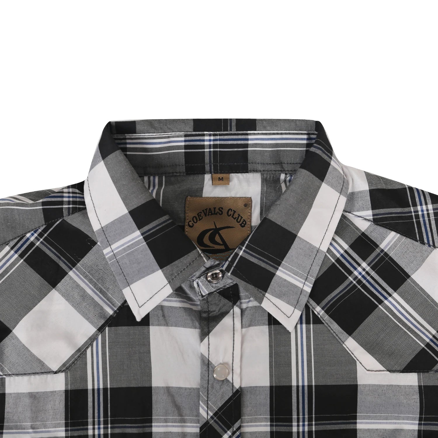 Men's Western Pearl Snap Button up Casual Cowboy Long Sleeve Two Pockets Work Plaid Shirts