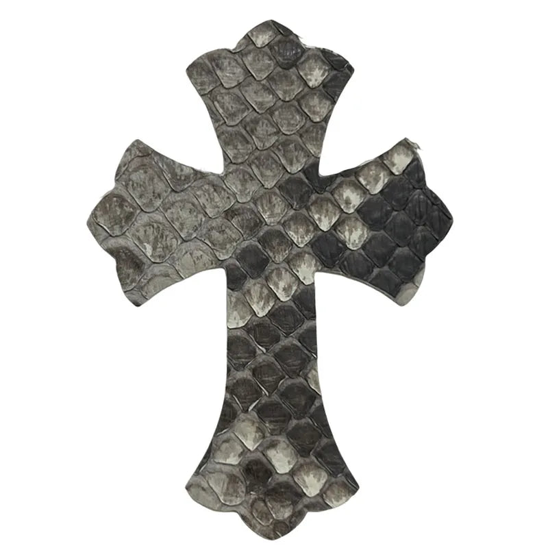 4.5*6.5cm Sheepskin Leather Patch With Cross Shaped Leather Label Genuine Leather DIY With Multiple Colors-106-182