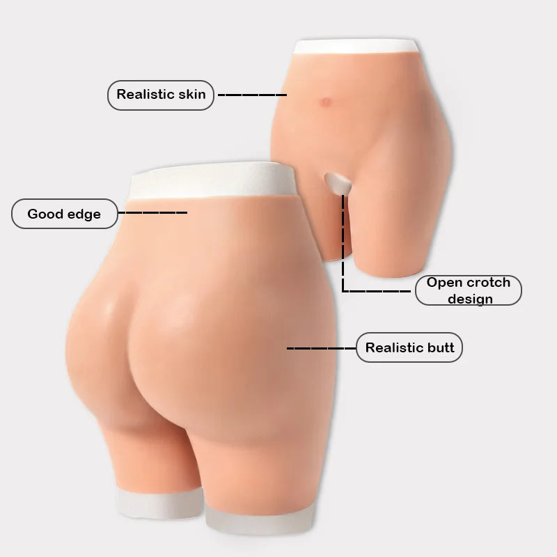 High Waist Fake Bum Enhancer Pads Buttocks Lifter Rise Hips Line Transform for Woman Ass Butt Enlargement Instant Bubble Butt