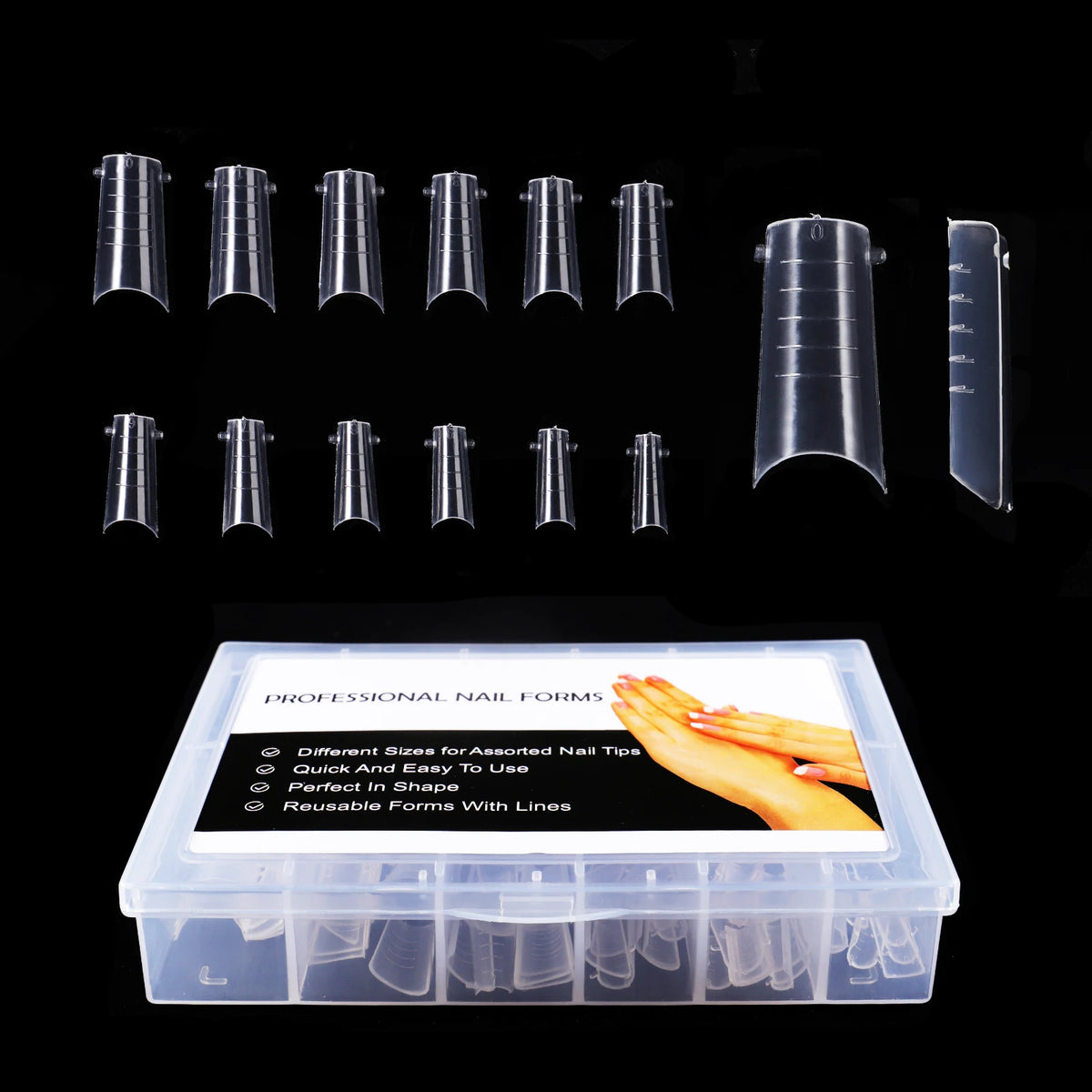 BNG Top Forms for Nails Dual Forms Nails Forms for Extension Full Cover Quick Building Gel Mold Tips Poly Nail Gel Mold