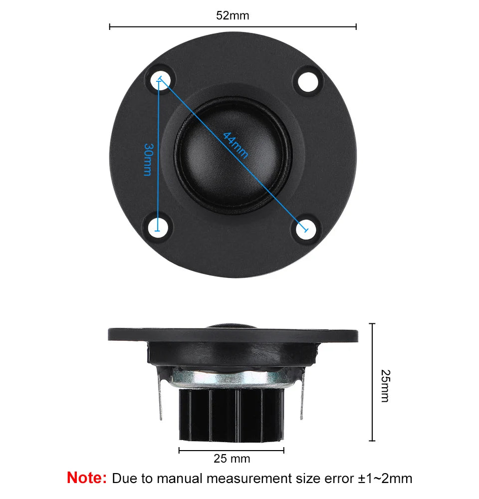 AIYIMA 2Pcs Tweeter 2 inch 6 Ohm 30W Dome Silk Film Tweeter Hifi Treble Speaker Audio Loudspeaker With Heatsink
