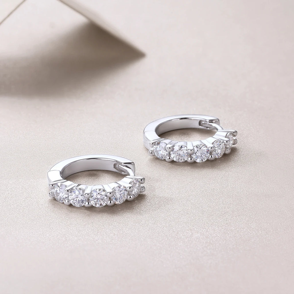 Hot Selling Moissanite Hoop Earrings S925 Silver 18K Gold Plated Factory Direct D Color VVS Custom Jewelry Earrings