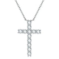 GRA Certified Cross Moissanite Necklace S925 Sterling Silver Unisex Hip Hop Street Fashion Neckwear