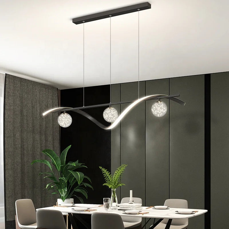 LED Chandelier Pendant Wrought Iron Starry Sky Dining Room Living Room Chandelier Ceiling Light Modern