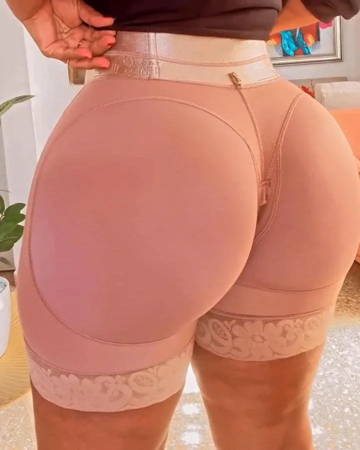 High Waist Tummy Control Butt Push up Fajas Short Gaine Colombienne Zipper Butt Lifter Pants High Waist Slimming Body Shaper