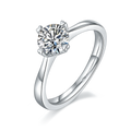 Hailer Engagement Ring with Moissanite Diamond Jewelry Rings for Women